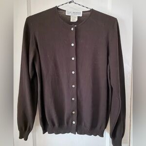 Saks Fifth Avenue Dark Brown Women's Cardigan